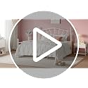 Twin Metal Bed Frame with Heart-Shaped Design - Cream White, Includes Storage and Noise Reduction - SHA CERLIN
