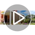 Outdoor Roller Shades 6' W x 8' H Splicing Design Cordless Patio Blinds - Mocha