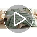 Oversized King Comforter Set - Lightweight Boho Bedding with Pillowcases - Dark Olive Green