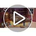 Queen Size Floating Bed Frame with RGB LED Lights - Matte Black