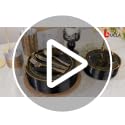 bUCLA Black & Gold Disposable Dinnerware Set 600pcs - Elegant Party Plates & Cutlery