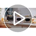 Roter Mond 2 Slice Toaster - Touchscreen Stainless Steel, Gold - Compact & Modern