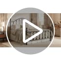 Twin Metal Bed Frame with Victorian Headboard & Footboard - Black, SHA CERLIN