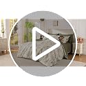Floral Queen Comforter Set 7 Pieces Green Rose Bedding - Soft & Durable