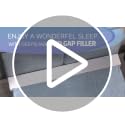 White Mattress Gap Filler for King Bed - 78 x 8 x 10 Inches Bed Extension