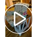 Farmhouse End Table with Charging Station - Rustic Brown, Narrow Side Table for Small Spaces