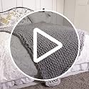 Chenille Chunky Knit Throw Blanket - Handmade Light Pink 60x80 Inches